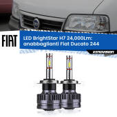 0 Anabbaglianti LED H7 24,000Lm per Fiat Ducato 244 2002 - 2006 H7: Kit LED BrightStar 24.000Lm