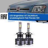 0 Anabbaglianti LED H7 24,000Lm per Fiat Panda 169 Cross H7: Kit LED BrightStar 24.000Lm
