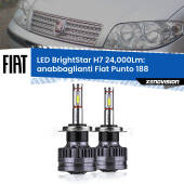 0 Anabbaglianti LED H7 24,000Lm per Fiat Punto 188 2003 - 2010 H7: Kit LED BrightStar 24.000Lm