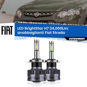 0 Anabbaglianti LED H7 24,000Lm per Fiat Strada  a parabola doppia H7: Kit LED BrightStar 24.000Lm
