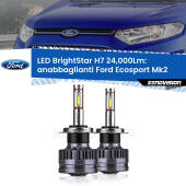 0 Anabbaglianti LED H7 24,000Lm per Ford Ecosport II restyling H7: Kit LED BrightStar 24.000Lm