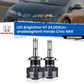 0 Anabbaglianti LED H7 24,000Lm per Honda Civic Mk8 2005 - 2010 H7: Kit LED BrightStar 24.000Lm