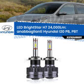 0 Anabbaglianti LED H7 24,000Lm per Hyundai I20 PB, PBT a parabola doppia H7: Kit LED BrightStar 24.000Lm
