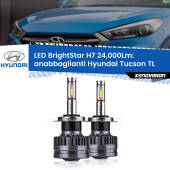 0 Anabbaglianti LED H7 24,000Lm per Hyundai Tucson TL 2015 - 2021 H7: Kit LED BrightStar 24.000Lm