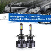 0 Anabbaglianti LED H7 24,000Lm per Mercedes Classe-C W203 2000 - 2007 H7: Kit LED BrightStar 24.000Lm