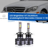 0 Anabbaglianti LED H7 24,000Lm per Mercedes Classe-C W204 Restyling H7: Kit LED BrightStar 24.000Lm