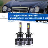 0 Anabbaglianti LED H7 24,000Lm per Mercedes Classe-E W210 1995 - 2002 H7: Kit LED BrightStar 24.000Lm