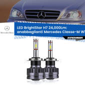 0 Anabbaglianti LED H7 24,000Lm per Mercedes Classe-M W163 1998 - 2005 H7: Kit LED BrightStar 24.000Lm