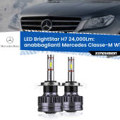 0 Anabbaglianti LED H7 24,000Lm per Mercedes Classe-M W166 2011 - 2015 H7: Kit LED BrightStar 24.000Lm