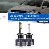 0 Anabbaglianti LED H7 24,000Lm per Mercedes Classe-R W251, V251 2006 - 2014 H7: Kit LED BrightStar 24.000Lm