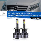 0 Anabbaglianti LED H7 24,000Lm per Mercedes Classe-V W447 2014 in poi H7: Kit LED BrightStar 24.000Lm