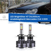 0 Anabbaglianti LED H7 24,000Lm per Mercedes CLK C209 2002 - 2009 H7: Kit LED BrightStar 24.000Lm