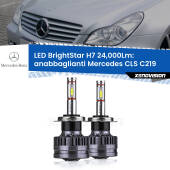 0 Anabbaglianti LED H7 24,000Lm per Mercedes CLS C219 2004 - 2010 H7: Kit LED BrightStar 24.000Lm