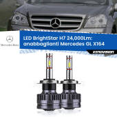 0 Anabbaglianti LED H7 24,000Lm per Mercedes GL X164 2006 - 2012 H7: Kit LED BrightStar 24.000Lm