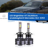 0 Anabbaglianti LED H7 24,000Lm per Mercedes GLC X253 2015 - 2019 H7: Kit LED BrightStar 24.000Lm