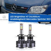 0 Anabbaglianti LED H7 24,000Lm per Mercedes Sprinter 903 2000 - 2006 H7: Kit LED BrightStar 24.000Lm