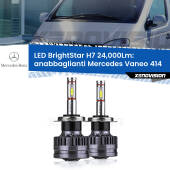 0 Anabbaglianti LED H7 24,000Lm per Mercedes Vaneo 414 2002 - 2005 H7: Kit LED BrightStar 24.000Lm