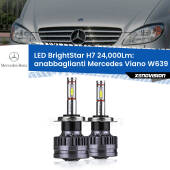 0 Anabbaglianti LED H7 24,000Lm per Mercedes Viano W639 2003 - 2007 H7: Kit LED BrightStar 24.000Lm