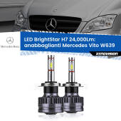 0 Anabbaglianti LED H7 24,000Lm per Mercedes Vito W639 2003 - 2012 H7: Kit LED BrightStar 24.000Lm