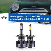 0 Anabbaglianti LED H7 24,000Lm per Mini One R50 R52 R53 2001 - 2006 H7: Kit LED BrightStar 24.000Lm