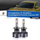 0 Anabbaglianti LED H7 24,000Lm per Porsche Cayman 987 2005 - 2013 H7: Kit LED BrightStar 24.000Lm