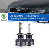 0 Anabbaglianti LED H7 24,000Lm per Skoda Octavia III 5E 2012 - 2018 H7: Kit LED BrightStar 24.000Lm