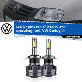 0 Anabbaglianti LED H7 24,000Lm per VW Caddy III 2004 - 2010 H7: Kit LED BrightStar 24.000Lm