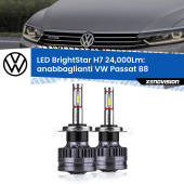 0 Anabbaglianti LED H7 24,000Lm per VW Passat B8 2014 - 2017 H7: Kit LED BrightStar 24.000Lm