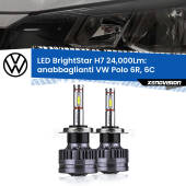 0 Anabbaglianti LED H7 24,000Lm per VW Polo 6R, 6C a parabola squadrata H7: Kit LED BrightStar 24.000Lm