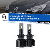 0 Anabbaglianti LED H7 29,000Lm per Citroën C3 II 2009 - 2016 H7: Kit LED Eagle V2.0 29.000Lm