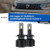 0 Anabbaglianti LED H7 29,000Lm per Dacia Duster II 2017 in poi H7: Kit LED Eagle V2.0 29.000Lm