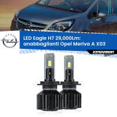 0 Anabbaglianti LED H7 29,000Lm per Opel Meriva A X03 2003 - 2010 H7: Kit LED Eagle V2.0 29.000Lm