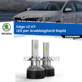 0 Anabbaglianti LED H7 34,000Lm per Skoda Rapid NH3 2012 - 2021 H7: Kit LED Edge v3.0 34.000 Lumen