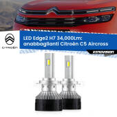 0 Anabbaglianti LED H7 34,000Lm per Citroën C5 Aircross 2017 in poi H7: Kit LED Edge v3.0 34.000 Lumen