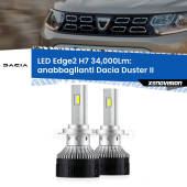 0 Anabbaglianti LED H7 34,000Lm per Dacia Duster II 2017 in poi H7: Kit LED Edge v3.0 34.000 Lumen