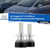 0 Anabbaglianti LED H7 34,000Lm per Hyundai Highway 2000 - 2004 H7: Kit LED Edge v3.0 34.000 Lumen