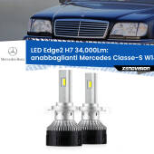 0 Anabbaglianti LED H7 34,000Lm per Mercedes Classe-S W140 1995 - 1998 H7: Kit LED Edge v3.0 34.000 Lumen