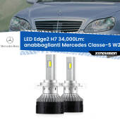 0 Anabbaglianti LED H7 34,000Lm per Mercedes Classe-S W220 1998 - 2005 H7: Kit LED Edge v3.0 34.000 Lumen