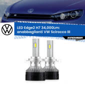 0 Anabbaglianti LED H7 34,000Lm per VW Scirocco III 2008 - 2017 H7: Kit LED Edge v3.0 34.000 Lumen