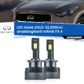 0 Anabbaglianti LED Infiniti FX II 2008 - 2013 - D2S/R 32,000Lm D2s / D2r : Kit LED Hawk 32.000Lm