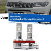 0 Anabbaglianti LED Jeep Compass II 2017 in poi: Nava 20,000Lm H11: Kit LED Nava 20.000Lumen