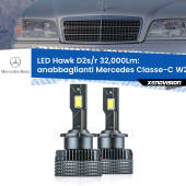 0 Anabbaglianti LED Mercedes Classe-C W202 1993 - 2000 - D2S/R 32,000Lm D2s / D2r : Kit LED Hawk 32.000Lm