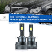 0 Anabbaglianti LED Mercedes Classe-C W203 2000 - 2007 - D2S/R 32,000Lm D2s / D2r : Kit LED Hawk 32.000Lm