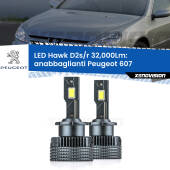 0 Anabbaglianti LED Peugeot 607 2000 - 2010 - D2S/R 32,000Lm D2s / D2r : Kit LED Hawk 32.000Lm