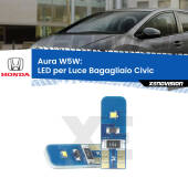 0 Aura W5W: LED per Luce Bagagliaio Civic (Mk9) 2011 -2015 FINE SERIE: NO GARANZIA T10 (W5W) Aura Kit LED Premium chip 5700K - FINE SERIE: No garanzia