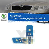 0 Aura W5W: LED per Luce Bagagliaio Octavia II (1Z) 2004 -2013 FINE SERIE: NO GARANZIA T10 (W5W) Aura Kit LED Premium chip 5700K - FINE SERIE: No garanzia