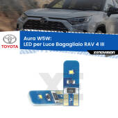 0 Aura W5W: LED per Luce Bagagliaio RAV 4 III (XA30) 2005 -2014 FINE SERIE: NO GARANZIA T10 (W5W) Aura Kit LED Premium chip 5700K - FINE SERIE: No garanzia