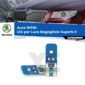 0 Aura W5W: LED per Luce Bagagliaio Superb II (B6) 2008 -2015 FINE SERIE: NO GARANZIA T10 (W5W) Aura Kit LED Premium chip 5700K - FINE SERIE: No garanzia