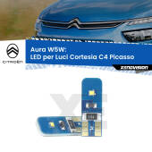 0 Aura W5W: LED per Luci Cortesia C4 Picasso (II) 2013 -2022 FINE SERIE: NO GARANZIA T10 (W5W) Aura Kit LED Premium chip 5700K - FINE SERIE: No garanzia