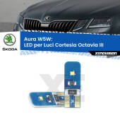0 Aura W5W: LED per Luci Cortesia Octavia III (5E) 2012 -2018 FINE SERIE: NO GARANZIA T10 (W5W) Aura Kit LED Premium chip 5700K - FINE SERIE: No garanzia